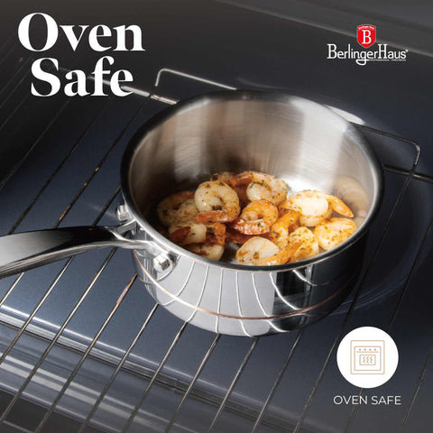  BH/8811, Cacerola con tapa 16cm, Acero inoxidable, Cobre, Cacerola 16 cm b., Cacerola, Cacerola con tapa, Batería de cocina, Cocina, Ollas y cazuelas, Cacerola