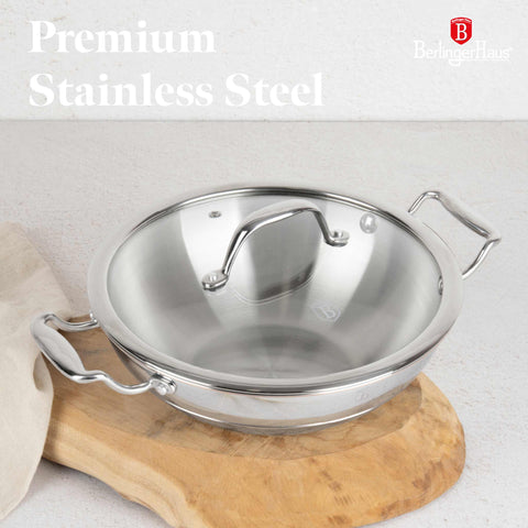  BH/8812, Wok con tapa 24cm, Acero inoxidable, Cobre, Wok 24 cm con tapa, Wok, Wok con tapa, Batería de cocina, Cocina, Sartenes