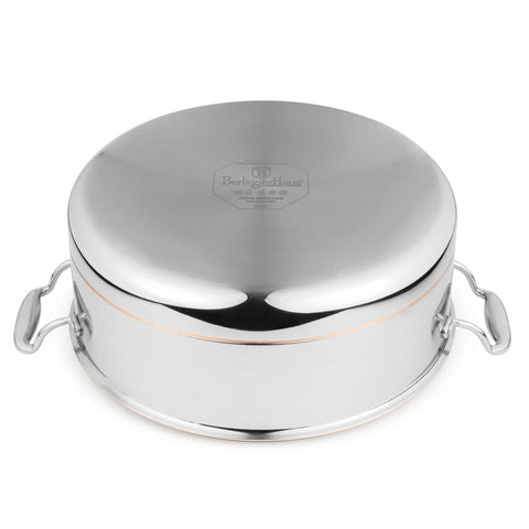  BH/8816, Cacerola con tapa 28cm, Acero inoxidable, Cobre, Cacerola 28 cm, Cacerola, Olla, Cacerola con tapa, Batería de cocina, Cocina, Ollas y cazuelas