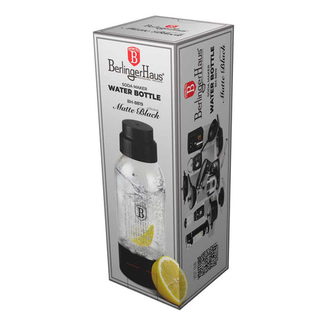 BH/8819, Botella para refrescos de 0,5 l, color negro mate, botella para refrescos, botella de agua para refrescos