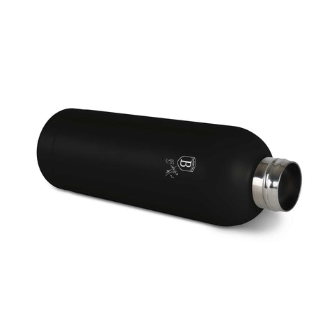  BH/8836, Termo con tapa de bambú 0,5L, Negro, Termo con tapa de bambú, Termo, Botella para beber