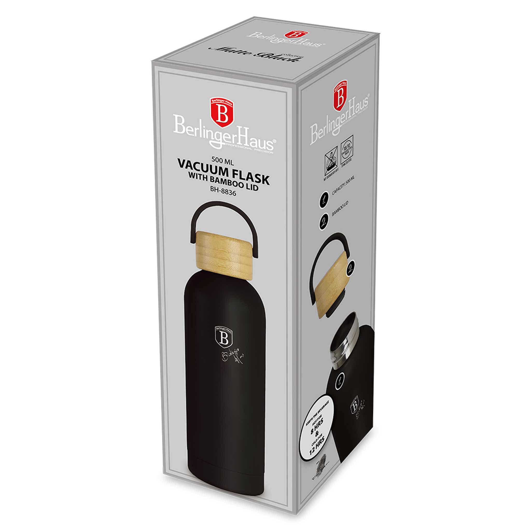 0.5L Thermal bottle with bamboo lid |Berlinger Haus| – Berlinger