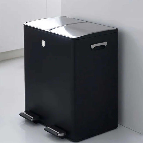  BH/8883, Cubo de basura con pedal 2x30L, Negro, Oro rosa, Cubo de basura con pedal, Cubo de basura con pedal doble, Cubo de basura, Cubo de basura, Utensilios de cocina, Cubo colgante