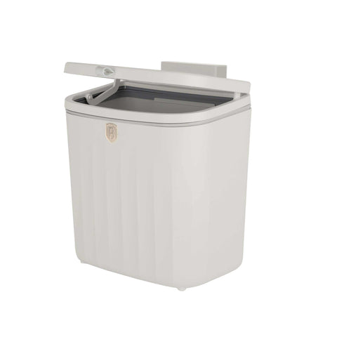 BH/8887, Cubo de basura colgante 7L, Crema Mate, cubo de basura, cubo de basura, polvo