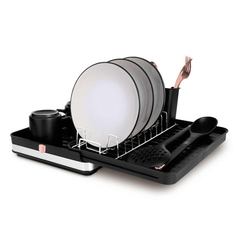  BH/8891, Escurridor de platos ajustable, Negro, Oro rosa, Escurridor de platos, Ajustable, Utensilios de cocina
