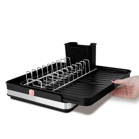  BH/8891, Escurridor de platos ajustable, Negro, Oro rosa, Escurridor de platos, Ajustable, Utensilios de cocina