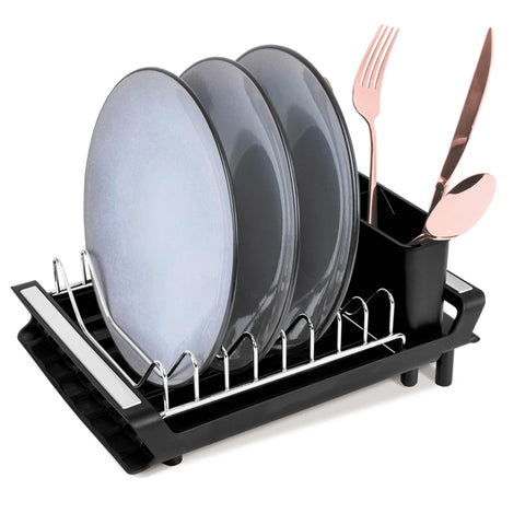 BH/8892, Escurridor de platos ajustable, Negro, Oro rosa, Escurridor de platos, Ajustable, Utensilios de cocina