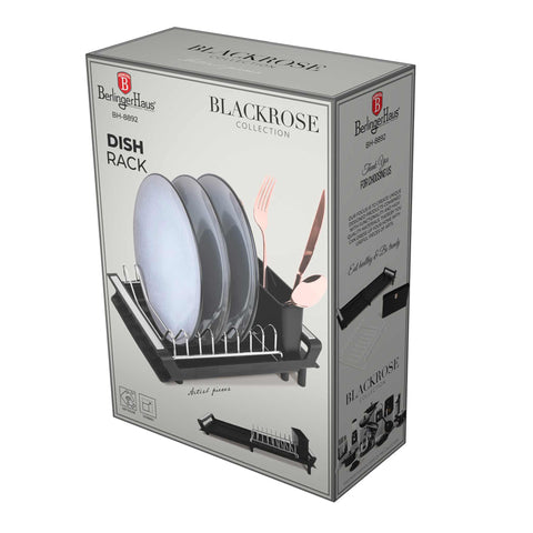 BH/8892, Escurridor de platos ajustable, Negro, Oro rosa, Escurridor de platos, Ajustable, Utensilios de cocina