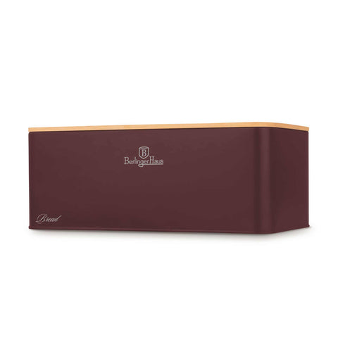  BH/8900, Panera con juego de 3 recipientes, Burdeos mate, panera con juego de recipientes, juego de recipientes, recipientes de cocina, contenedores de almacenamiento, panera, panera, almacenamiento de alimentos