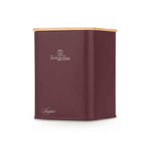  BH/8900, Panera con juego de 3 recipientes, Burdeos mate, panera con juego de recipientes, juego de recipientes, recipientes de cocina, contenedores de almacenamiento, panera, panera, almacenamiento de alimentos