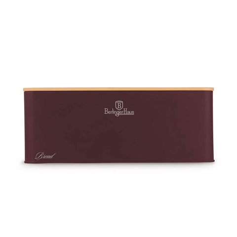  BH/8900, Panera con juego de 3 recipientes, Burdeos mate, panera con juego de recipientes, juego de recipientes, recipientes de cocina, contenedores de almacenamiento, panera, panera, almacenamiento de alimentos