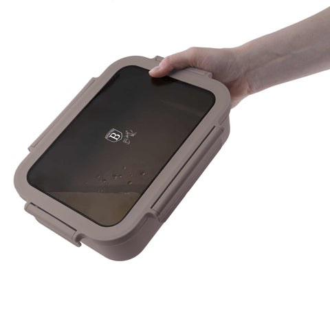  BH/8904, Lonchera, Gris topo mate, contenedor de alimentos, caja de alimentos, almacenamiento de alimentos