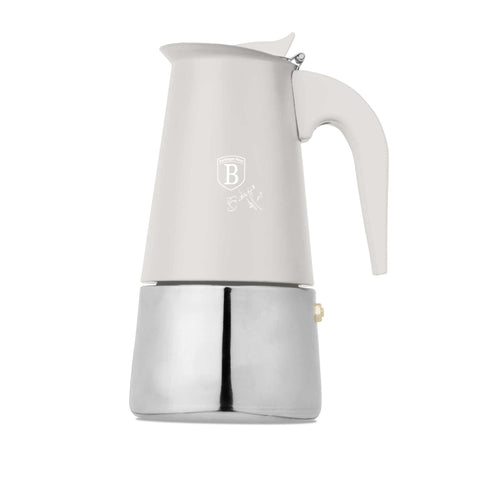  BH/8911, Cafetera de 6 tazas APTA PARA INDUCCIÓN, Crema Mate, cafetera, cafetera de acero inoxidable, cafetera moka, moka express, Electrodomésticos de cocina