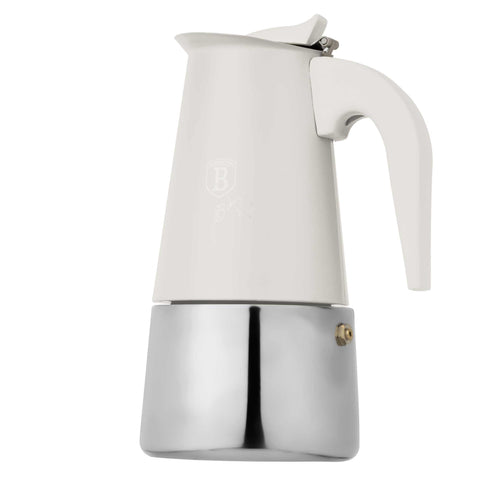  BH/8911, Cafetera de 6 tazas APTA PARA INDUCCIÓN, Crema Mate, cafetera, cafetera de acero inoxidable, cafetera moka, moka express, Electrodomésticos de cocina