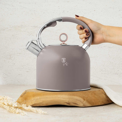  BH/8914, Hervidor con tapa de cristal 3,0L APTO PARA INDUCCIÓN, Topo Mate, Hervidor con tapa de cristal