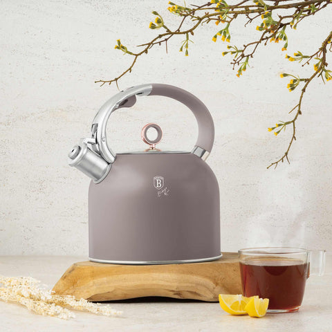  BH/8914, Hervidor con tapa de cristal 3,0L APTO PARA INDUCCIÓN, Topo Mate, Hervidor con tapa de cristal