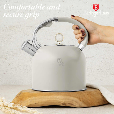  BH/8915, Hervidor con tapa de cristal 3,0L APTO PARA INDUCCIÓN, Crema Mate, Hervidor con tapa de cristal