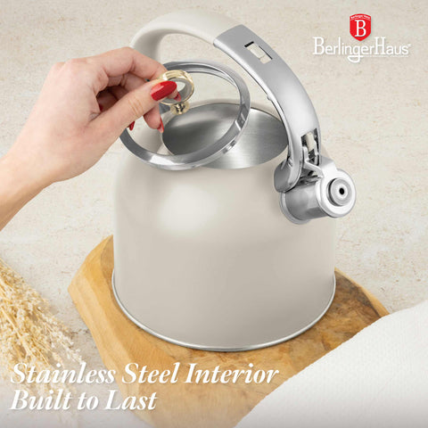  BH/8915, Hervidor con tapa de cristal 3,0L APTO PARA INDUCCIÓN, Crema Mate, Hervidor con tapa de cristal