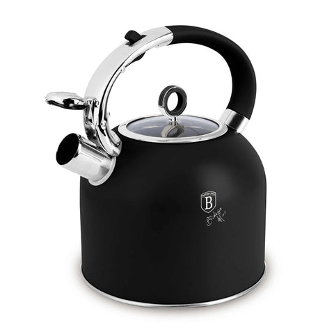  BH/8916, Hervidor con tapa de cristal 3,0L APTO PARA INDUCCIÓN, Negro Mate, Hervidor con tapa de cristal