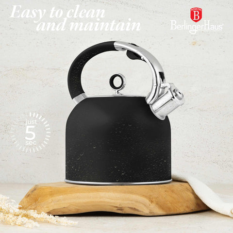  BH/8916, Hervidor con tapa de cristal 3,0L APTO PARA INDUCCIÓN, Negro Mate, Hervidor con tapa de cristal