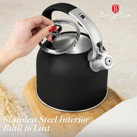  BH/8916, Hervidor con tapa de cristal 3,0L APTO PARA INDUCCIÓN, Negro Mate, Hervidor con tapa de cristal