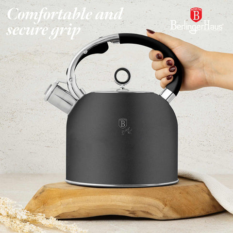  BH/8917, Hervidor con tapa de cristal 3,0L APTO PARA INDUCCIÓN, Antracita Mate, Hervidor con tapa de cristal