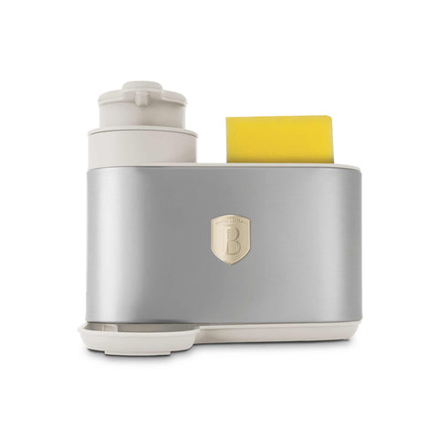 Product image of Soap dispenser. Part of the Sahara Collection . Features: • Material: stainless steel, plastic • Size: 15,8*12,7*17,8 cm • Color: matt cream. (Studio view). Official Berlinger Haus product, boosted by Promintra sl.