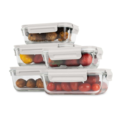  Juego de 5 recipientes de vidrio para alimentos, Imagen conceptual