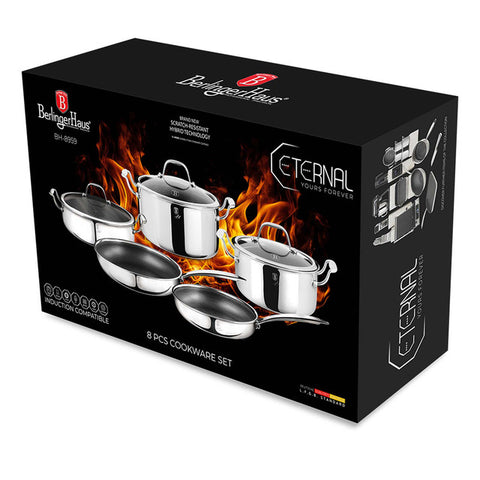 BH/8959, juego de utensilios de cocina de 8 piezas, acero inoxidable, juego de utensilios de cocina de 8 piezas, juego de utensilios de cocina, ollas y sartenes, juego de ollas y sartenes, juego, cocina, utensilios de cocina