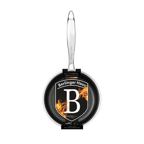 Product image of Sauce pan 16cm. Part of the Eternal Collection . Features: • Material: stainless steel with laser-cut surface • Size: 16*7 cm 1,1L REGISTERED DESIGN BY BERLINGER HAUS!. (Studio view). Official Berlinger Haus product, boosted by Promintra sl.