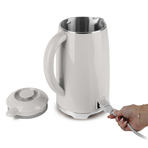 Product image of Soymilk and soup maker 1,2L. Part of the Sahara Collection . Features: • Material: stainless steel, plastic • Max capacity: 1200 ml • Voltage: 220-240V, 50/60Hz • Heating power: 800-950W • Blending power 250W • Accesso.... (Studio view). Official Berlinger Haus product, boosted by Promintra sl.