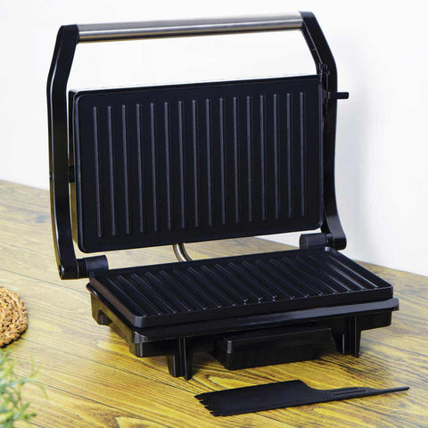  BH/9059, Parrilla eléctrica con bandeja recogedora de aceite, acero inoxidable, parrilla eléctrica a., eléctrica, parrilla eléctrica de mesa, parrilla de interior, parrilla de contacto