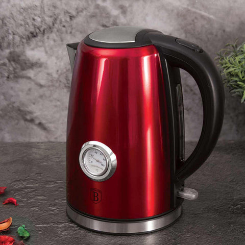  BH/9068, Hervidor eléctrico con termómetro 1,7L, Burdeos, Rojo, Hervidor eléctrico g., Eléctrico, Hervidor eléctrico con termómetro