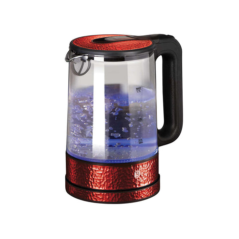  BH/9094, Hervidor eléctrico de vidrio, Borgoña, Rojo, Hervidor eléctrico f., Eléctrico, Electrodomésticos de cocina, Hervidor
