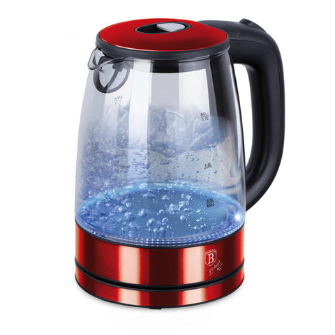  BH/9117, Hervidor eléctrico de vidrio, Borgoña, Rojo, Hervidor eléctrico b., Eléctrico, Electrodomésticos de cocina, Hervidor