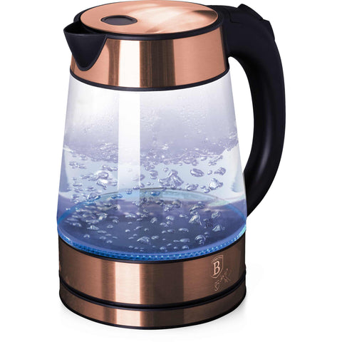  BH/9121, Hervidor eléctrico de vidrio, Oro rosa, Hervidor eléctrico c., Eléctrico, Electrodomésticos de cocina, Hervidor