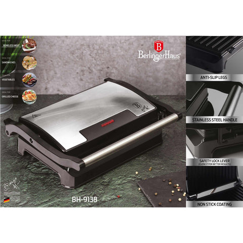  BH/9138, Parrilla eléctrica, Acero inoxidable, Parrilla eléctrica c., Eléctrica, Parrilla eléctrica de mesa, Parrilla de interior, Parrilla de contacto, Parrillas y barbacoa