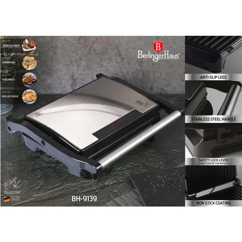  BH/9139, Parrilla eléctrica, Acero inoxidable, Parrilla eléctrica c., Eléctrica, Parrilla eléctrica de mesa, Parrilla de interior, Parrilla de contacto, Parrillas y barbacoa