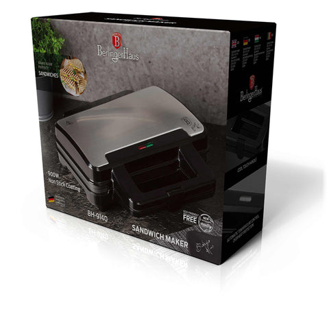  BH/9140, Sandwichera, Acero inoxidable, Eléctrica, Sandwichera eléctrica, Prensa para panini, Máquina para hacer panini, Electrodomésticos de cocina