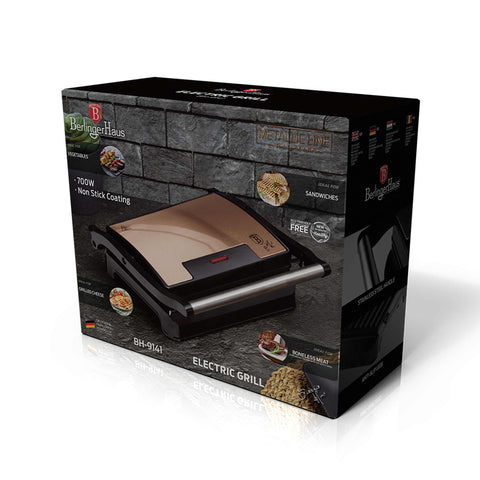  BH/9141, Parrilla eléctrica, Oro rosa, Parrilla eléctrica c., Eléctrica, Parrilla eléctrica de mesa, Parrilla de interior, Parrilla de contacto, Parrillas y barbacoa