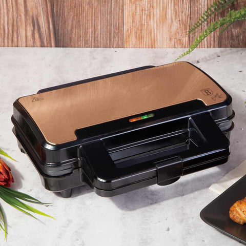  BH/9143, Sandwichera, Oro rosa, Eléctrica, Sandwichera eléctrica, Prensa para paninis, Máquina para hacer paninis, Electrodomésticos de cocina