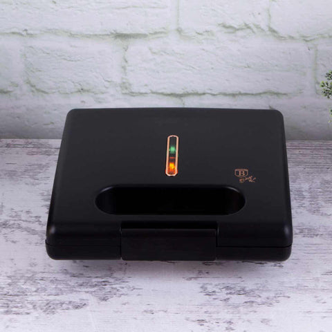 BH/9145, Sandwichera, Negro, Oro Rosa, Sandwichera eléctrica, Gofrera, Parrilla eléctrica, Prensa para panini, Panini Maker