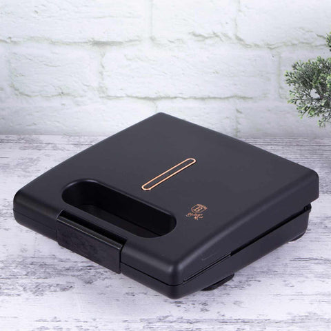 BH/9145, Sandwichera, Negro, Oro Rosa, Sandwichera eléctrica, Gofrera, Parrilla eléctrica, Prensa para panini, Panini Maker