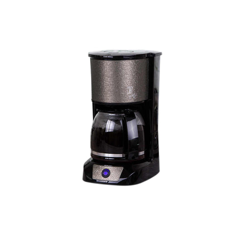 Product image of Electric coffee maker. Part of the Crystal Collection . Features: • Material: plastic and stainless steel • Power: 800 W • 220-240V 50-60 Hz • Capacity: 1,5L • Color: dark champagne. (Studio view). Official Berlinger Haus product, boosted by Promintra sl.