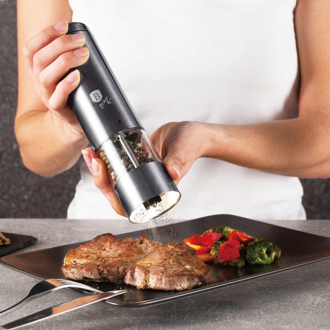  BH/9295, Molinillo eléctrico de sal y pimienta, Gris oscuro, Molinillo de sal y pimienta, Eléctrico/a batería, Molinillo eléctrico de sal y pimienta, Molinillo de sal y pimienta, Aparatos de cocina, Molinillo de sal y pimienta