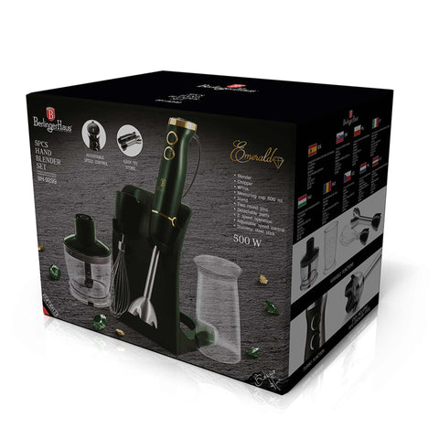  BH/9299, juego de batidora de mano de 5 piezas, color esmeralda, verde, eléctrica, de inmersión, con soporte, electrodomésticos de cocina