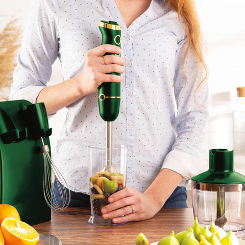  BH/9299, juego de batidora de mano de 5 piezas, color esmeralda, verde, eléctrica, de inmersión, con soporte, electrodomésticos de cocina