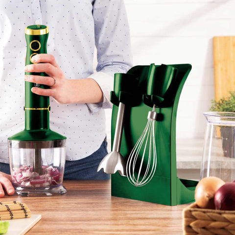  BH/9299, juego de batidora de mano de 5 piezas, color esmeralda, verde, eléctrica, de inmersión, con soporte, electrodomésticos de cocina