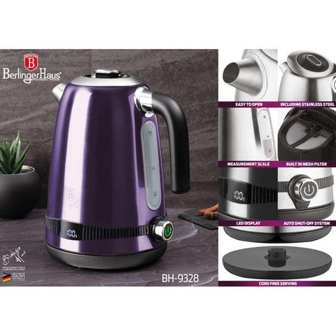 BH/9328, Hervidor eléctrico digital, Morado, Hervidor eléctrico h., Eléctrico, Hervidor eléctrico digital C, Electrodomésticos de cocina, Hervidor