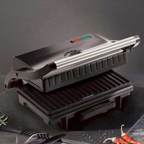  BH/9340, Parrilla eléctrica con bandeja recogedora de aceite, Gris oscuro, Parrilla eléctrica a., Eléctrica, Parrilla eléctrica de mesa, Parrilla de interior, Parrilla de contacto, Parrillas y barbacoa, Parrilla eléctrica